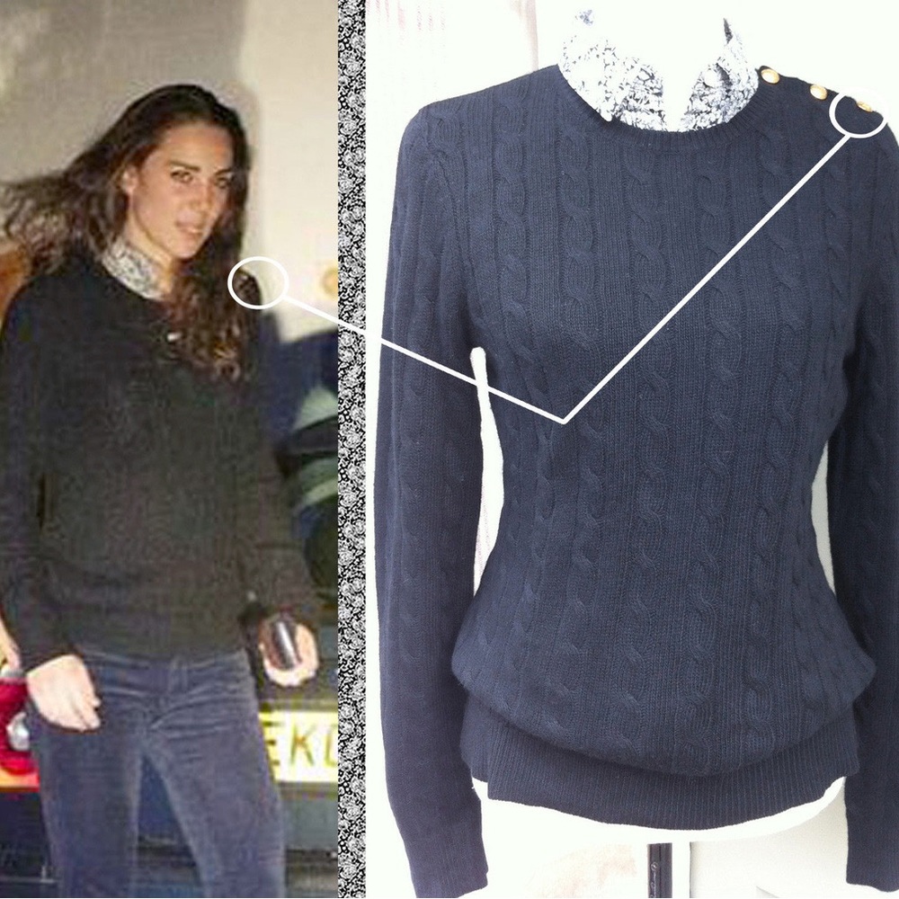 Lauren by Ralph’s Lauren cable knit sweater ASO Kate Middleton